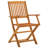 Folding Patio Chair Solid Eucalyptus Wood