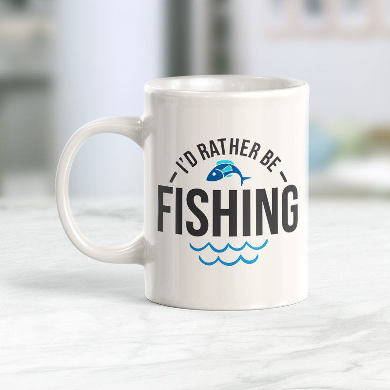 Tasse à café I would be be Fishing, 11 oz, Plastique