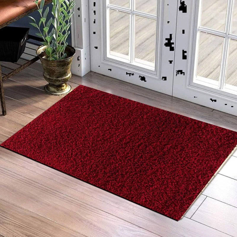 Solid Colour Shag Area Rug, Rectangle 60 x 110 cm