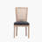French Style Solid Wood Frame Fabric Square Back Dining Chair,set Of 2-551906121