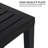 Square Metal Outdoor Side Table , 18.9'' in. W 18.9'' in. D