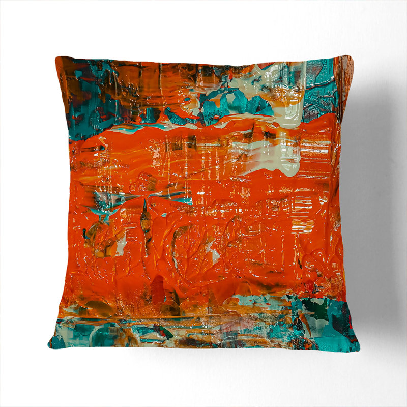 Abstract Square Throw Cushion, White, 40 x 40 cm