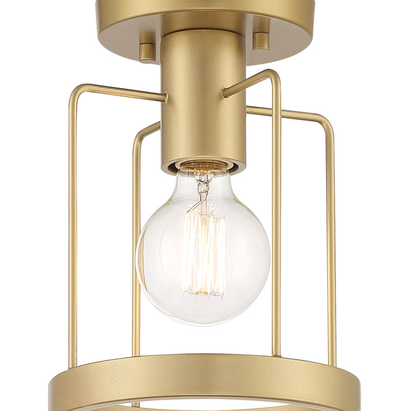 Mikels Semi Flush Mount, Golden Mist