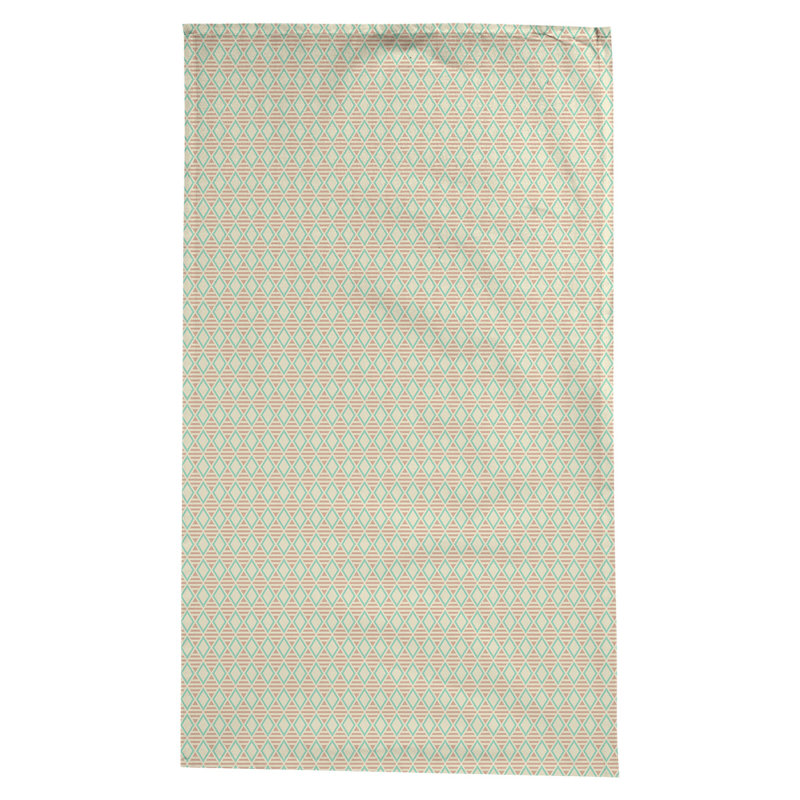Leffel Geometric Diamonds Tablecloth, Teal/Orange