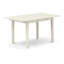 Ensemble de table de salle à manger 5 pièces moderne comprenant une table rectangulaire en bois avec feuille papillon et 4 chaises de salle à manger, lin blanc-109973323