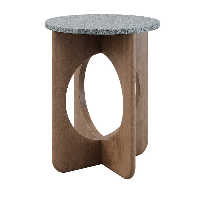 Tumble Side Table, Timber, Gray