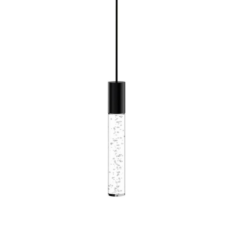 Bubble 1 - Light Single Cylinder LED Pendant, Matte Black