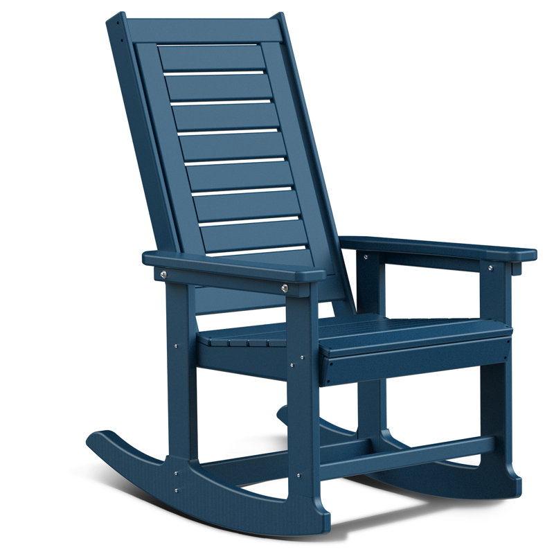 Chaise berçante d'extérieur Plumville, Bleu