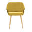 Chaise rembourrée en velours à dossier ouvert-1615215097