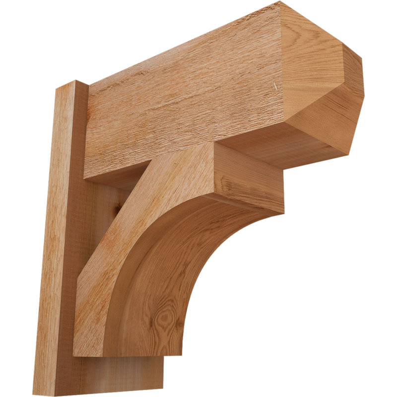 Persienne en bois rustique Westlake Craftsman, P 18 po x H 18 po, Cèdre rouge de l'Ouest de 8 po (sciage brut)