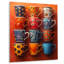 Tasse de café rouge et bleu Boho Morning I - Coffee Wall Art Living Room-457797632-457797644