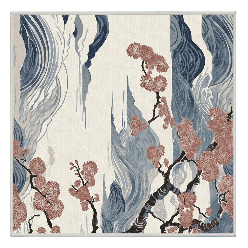 Lunar Petals Rug, Square 7'