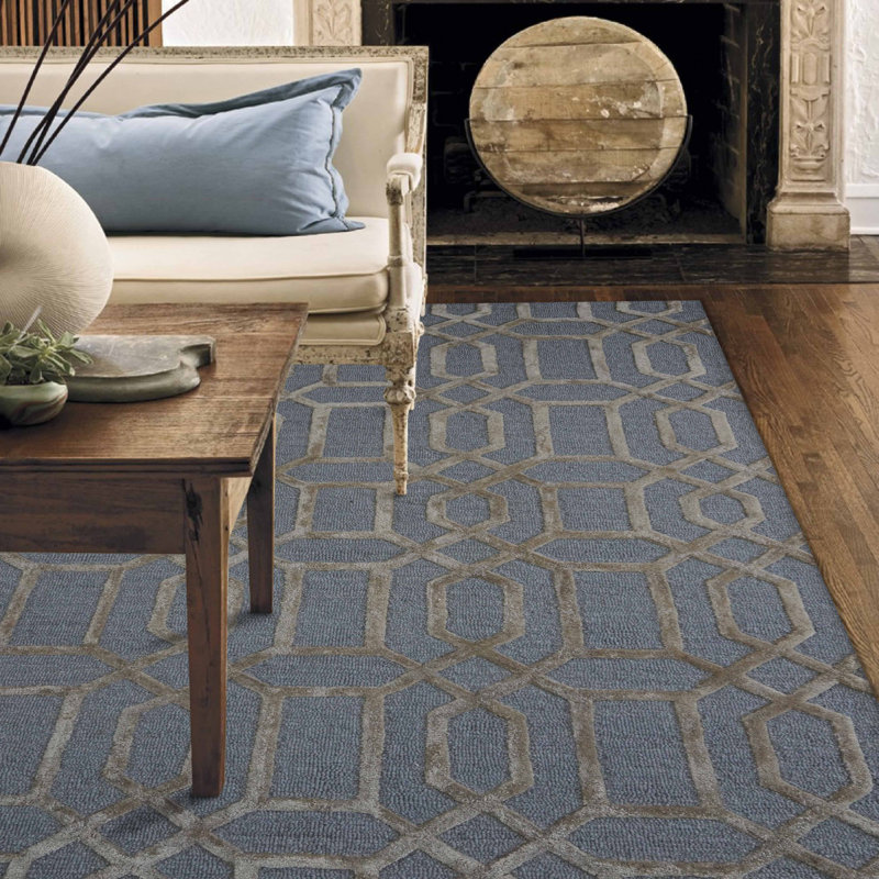 Vegas Geometric Wool Hand Woven Area Rug, Rectangle 200 x 300cm