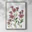 Aquarelle sur tiges florales II, reproduction encadrée - bois massif-643036752