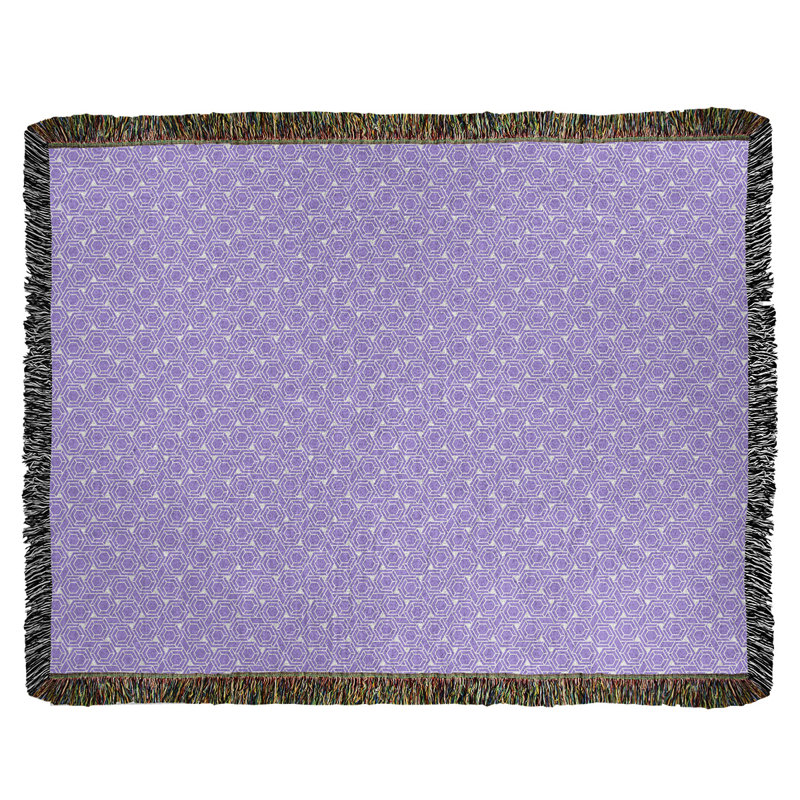 Couverture tissée hexagonale Katelyn Elizabeth, l 60 po x L 80 po, Mauve