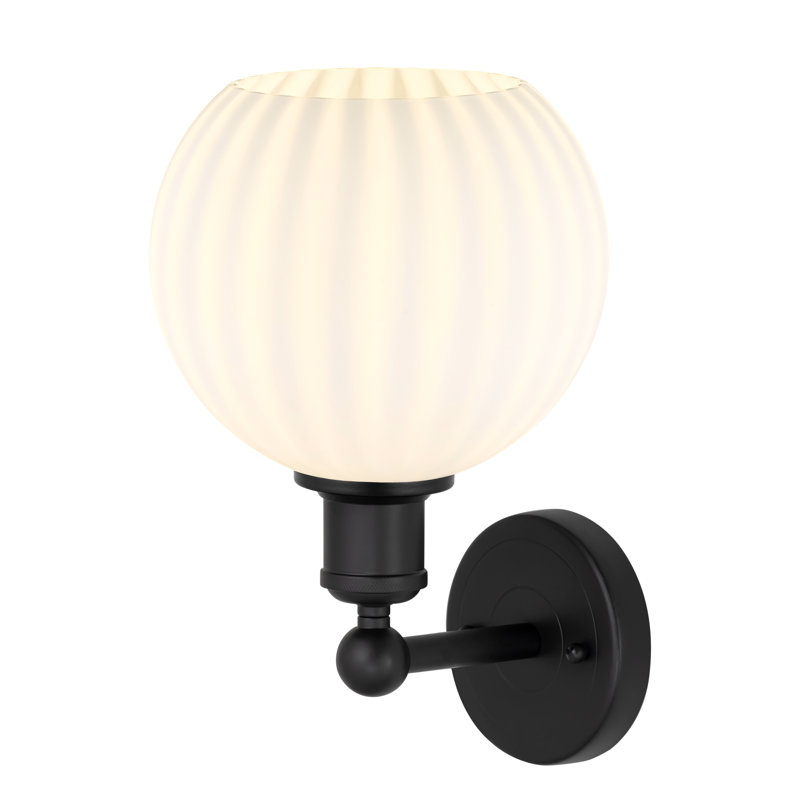 Bernardez Steel Armed Sconce, 12.25" H x 8" W x 8.5" D, Matte Black