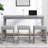 Multifunctional Wooden 4 Piece Bar Table Set With Power Outlet, 1 Bar Table And 3 Chairs Set, Dining Table Set, Industrial Breakfast Table Set-2086742103-2086742102