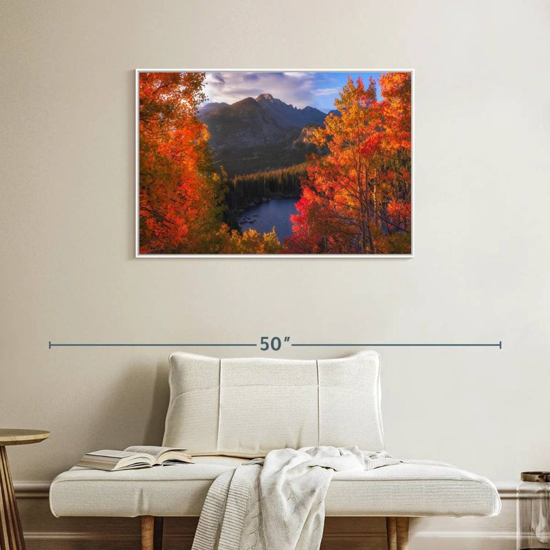 Rocky Mountain Autumn, Cadre flottant blanc, 37 po x 25 po