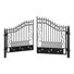 Barrière d'entrée en acier à double battant l 14 pi - style étoile