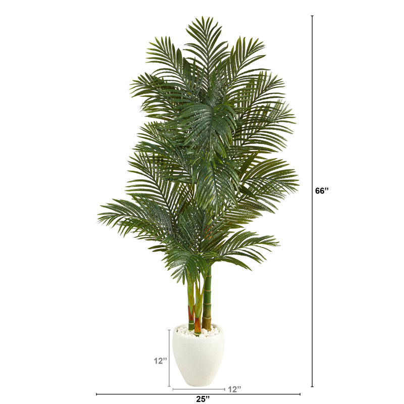 Palmier artificiel 72 po en pot