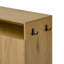 Armoire de salon avec banc à chaussures - 2 portes, 3 tablettes réglables à 3 niveaux et 4 étagères à chaussures ouvertes, console de rangement pour hall d'entrée avec porte à lattes ondulée, crochets et coussin amovible-993035476