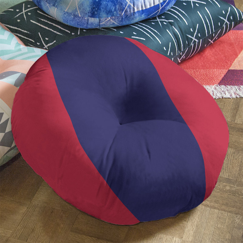 Striped Reversible Throw Pillow, 7" x 26", Red/Midnight Blue