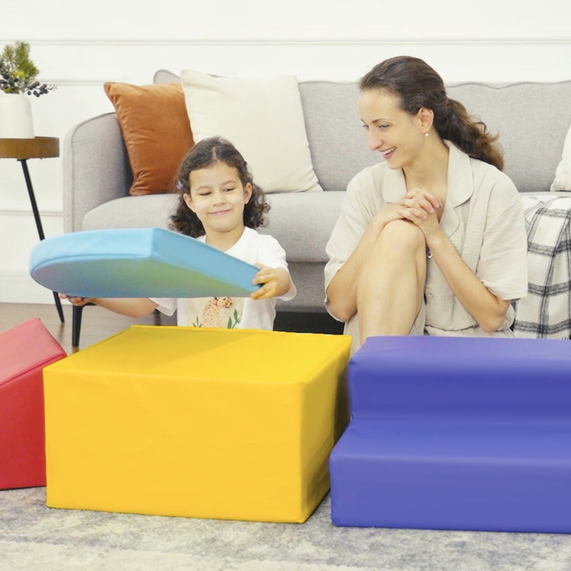 Cirencester Soft Play Foam Blocks Building Stacking for Toddler Baby, 25.00cm H x 45.00cm W x 1.00cm L