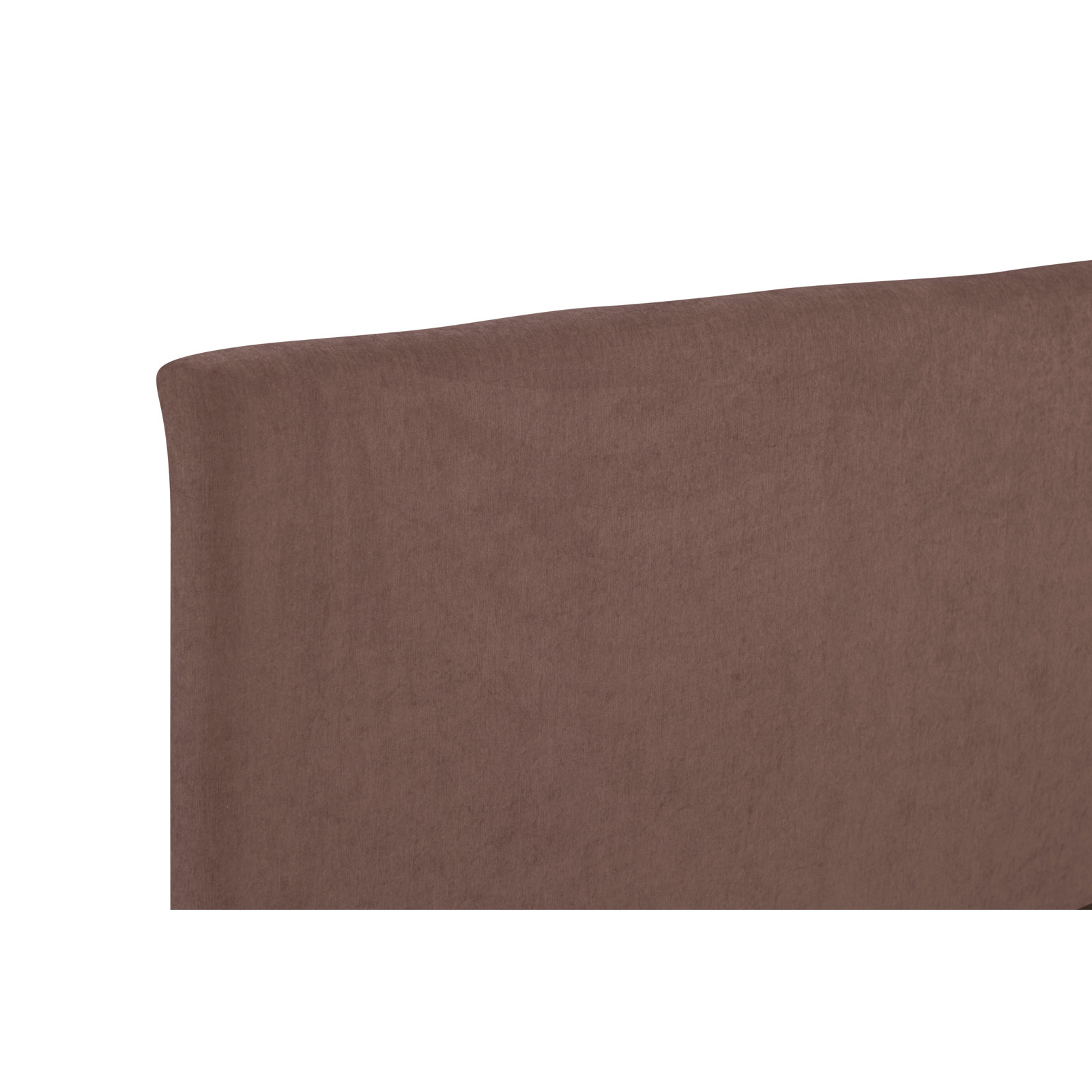 Nordic Upholstered Bed, Brown Velvet, King