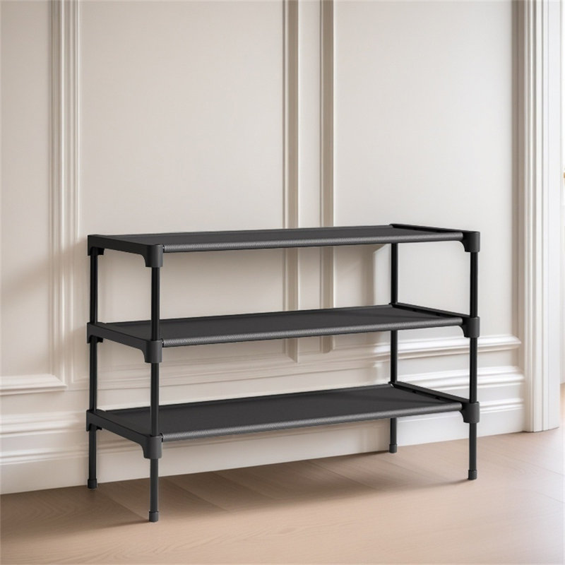 Étagère à chaussures - Étagère à chaussures en tissu non tissé de qualité supérieure, étagère à chaussures longue empilable robuste et durable pour les placards, les entrées, les garages et les couloirs