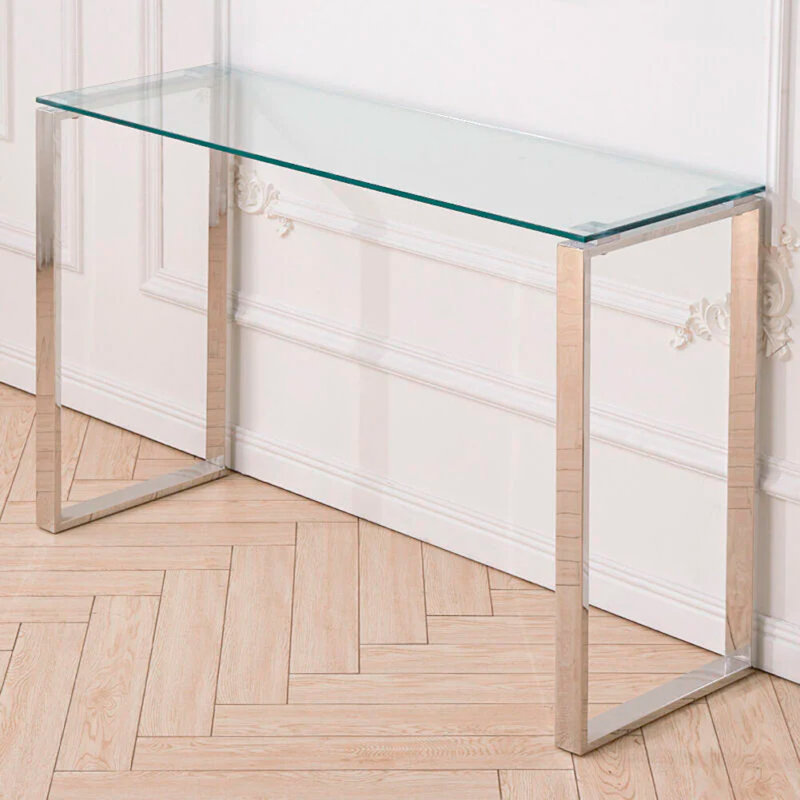 Torkil Gold Table Medium, 30" H x 47" W x 18" D, Silver