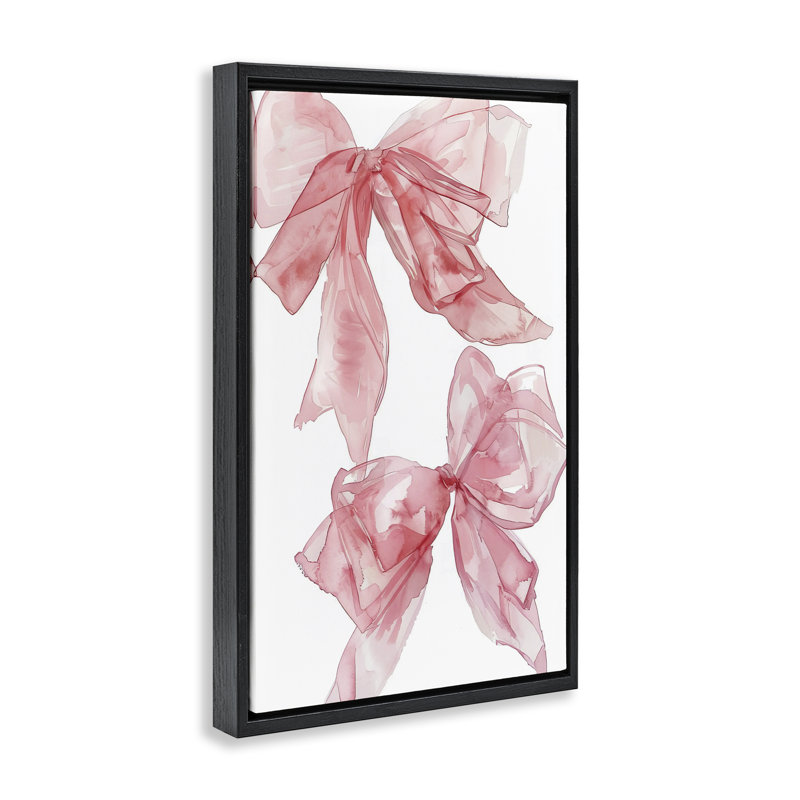 Cadre flottant diaphane rose pastel diaphane, design par LSR Design Studio, Cadre flottant noir de jais, H 25 po x l 17 po