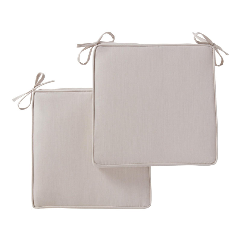 Sunbrella Outdoor Dining Chair Seat Pad, Cast Pumice