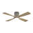 48 In. 4 Solid Blades Indoor Ceiling Fan With Integrated Led And Remote, Flush Mount-127658135-127658130