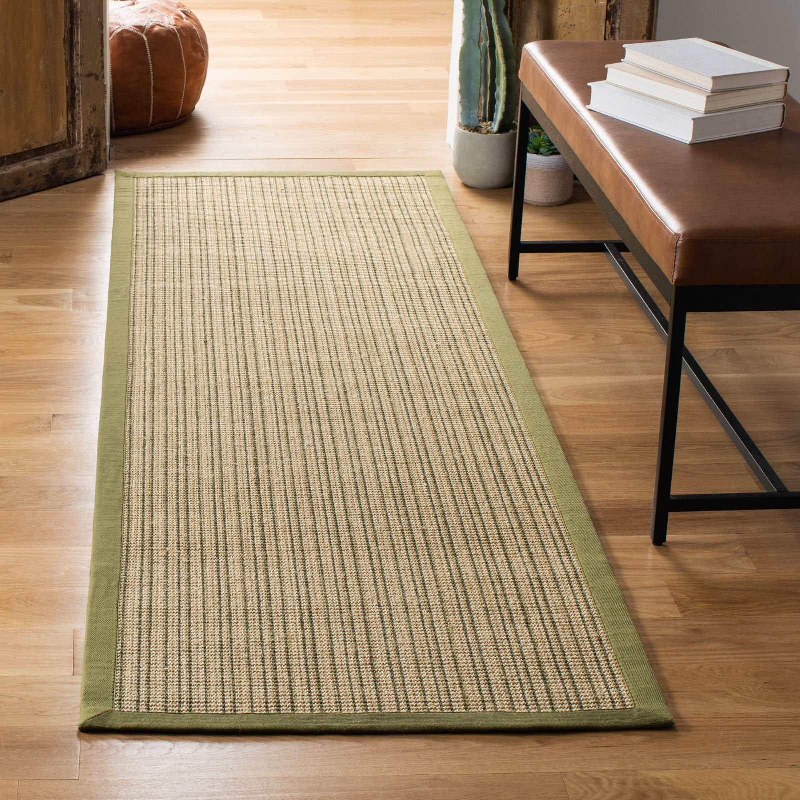 Auckland Jute/Sisal Natural Area Rug, Runner 2'6" x 12'