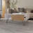 White And Natural Oak Coffee Table With 1-Drawer And Hairpin Legs