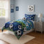 Ensemble d'édredon en microfibre vert / bleu / blanc 4 pièces-590245503