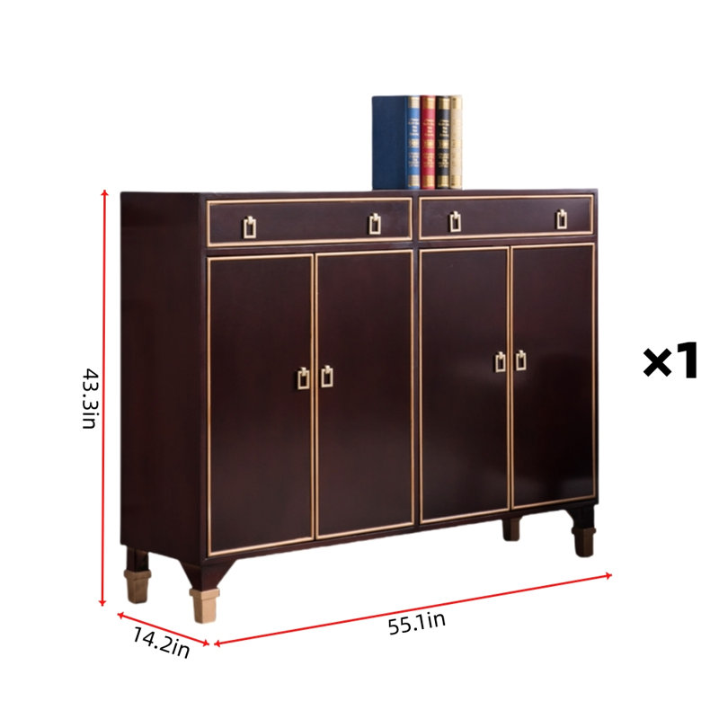Buffet décoratif American Style Minimalist, Brun