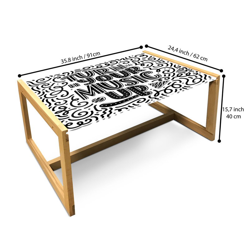 Janaia Sled Coffee Table, 40cm H x 91cm W x 62cm D