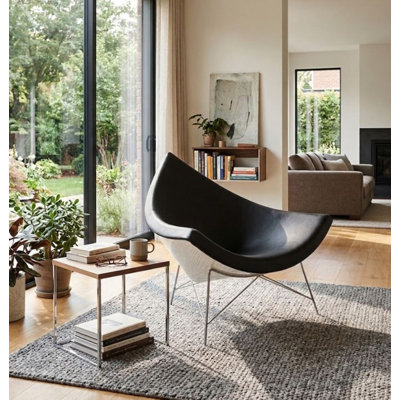 Fauteuil lounge Aleman en cuir végétalien