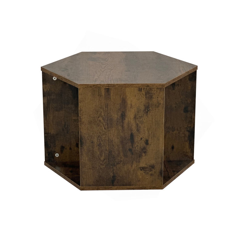 Table de chevet 23,62 po, H 15,74 po x l 23,62 po x P 23,62 po, Brun antique