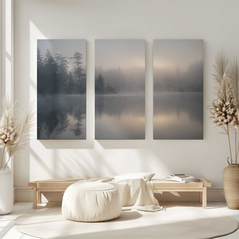 Lac de Rêves éveillés | Impression sur toile 3 panneaux, H 48 po x l 72 po