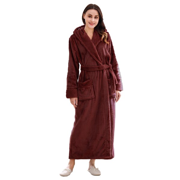 Arsuite Zaina Ankle Bathrobe with Pockets and Hood & Reviews | Wayfair