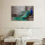 Élégant paon bleu sur toile-2034608567