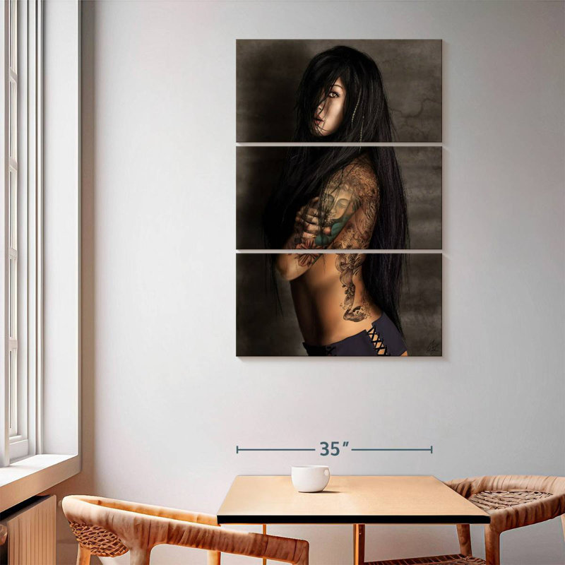 Senne Buddha Tattoo, 65" H x 42" W