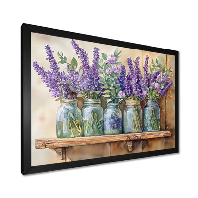 Lavande et bouquet de romarin III - impression sur toile lavande
