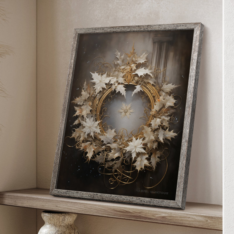 «Christmas Holiday Art DCCII», reproduction d'art encadrée - bois massif, H 15 po x l 12 po