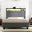 Hudepohl Upholstered Wingback Bed with 52.12" High Storage Headboard, Modern Upholstered Bed Frame with Outlet & LED Light-1644785080-1636301564