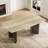 63" Modern Glossy Dining Table, Natural Stone Double-Layer Top with Stainless Steel Base, Seats 4-6