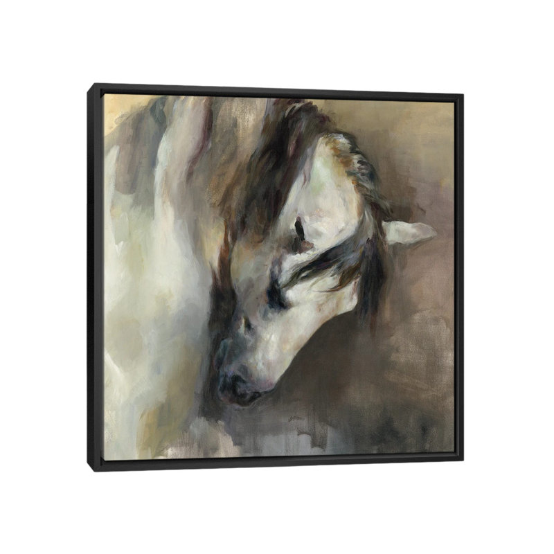 Classical Horse by Marilyn Hageman iCanvas, 18" H x 18" W x 1.5" D, Black Floater Frame Canvas
