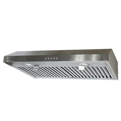 Crown Stainless Steel Under Cabinet Range Hood - 500 CFM Powerful Ventilation for Efficient Cooking - Easy to Install, White Lighting & Quiet Operation - Perfect for Modern Kitchens | PRO-FT10